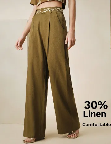 Pantaloni Anewsta, verde