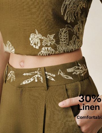 Pantaloni Anewsta, verde