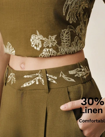 Pantaloni Anewsta, verde