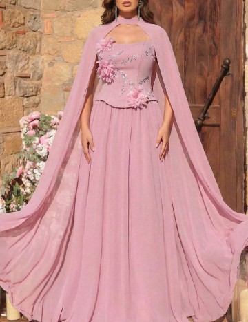 Rochie lunga SHEIN CURVE, roz