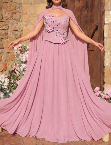 Rochie lunga SHEIN CURVE, roz