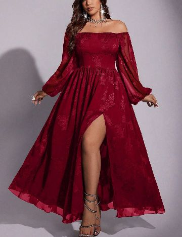 Rochie lunga SHEIN CURVE, rosu
