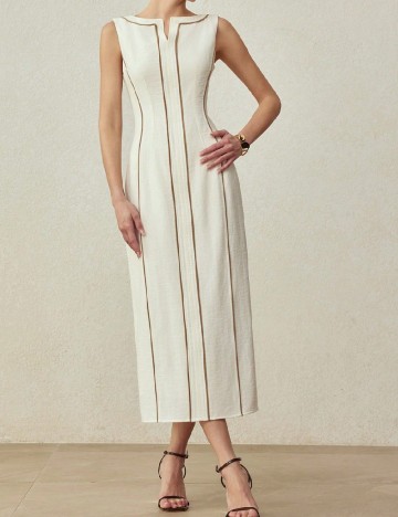 Rochie lunga MOTF, alb