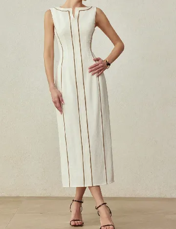 Rochie lunga MOTF, alb