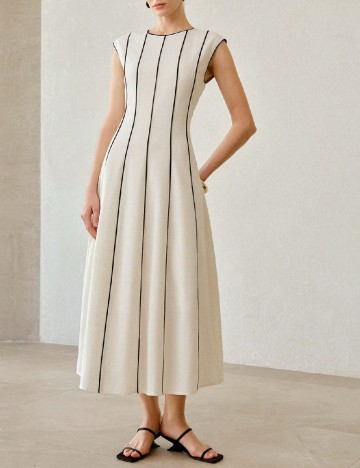 Rochie medie MOTF, bej