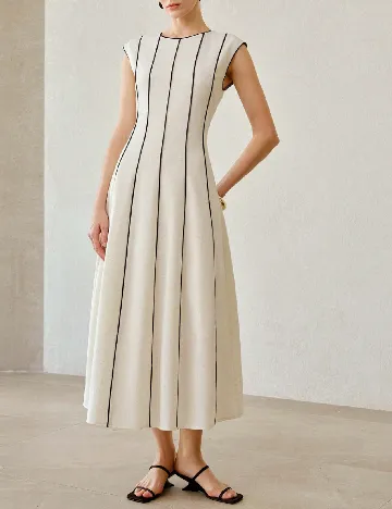 Rochie medie MOTF, bej