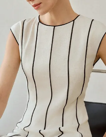 Rochie medie MOTF, bej