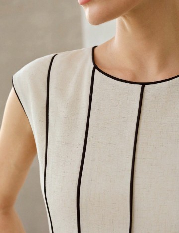 Rochie medie MOTF, bej