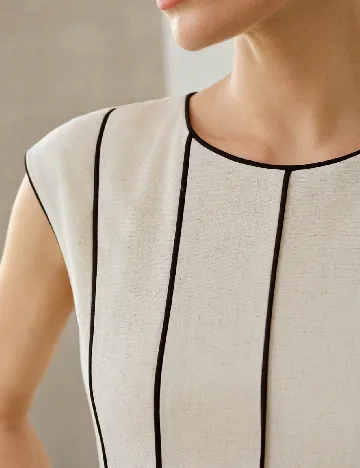 Rochie medie MOTF, bej