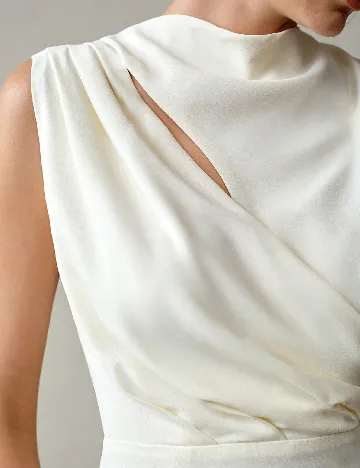 Rochie medie MOTF, ecru