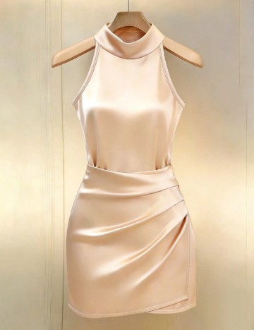 Rochie scurta SHEIN, crem