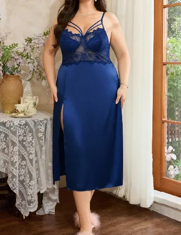 Pijama SHEIN CURVE, albastru