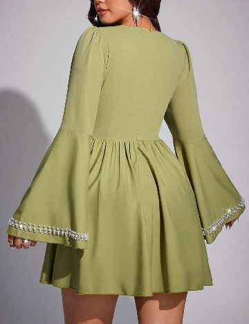 Rochie scurta SHEIN CURVE, verde