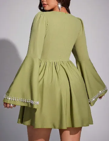 Rochie scurta SHEIN CURVE, verde
