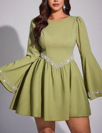 Rochie scurta SHEIN CURVE, verde