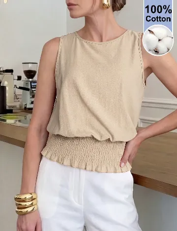 Top SHEIN, crem