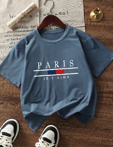 Tricou Shein Kids, albastru