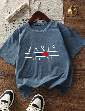 Tricou Shein Kids, albastru