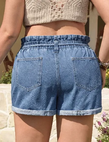 Pantaloni scurti SHEIN CURVE, albastru