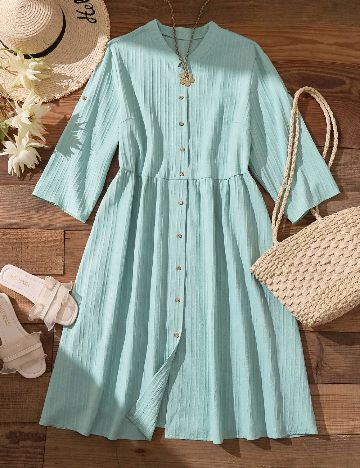 Rochie medie SHEIN CURVE, verde