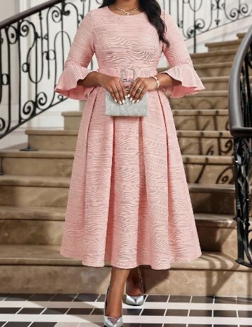 Rochie lunga SHEIN CURVE, roz