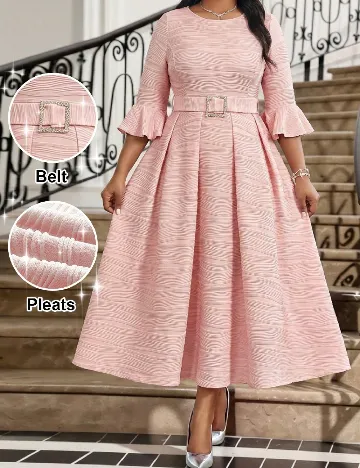Rochie lunga SHEIN CURVE, roz