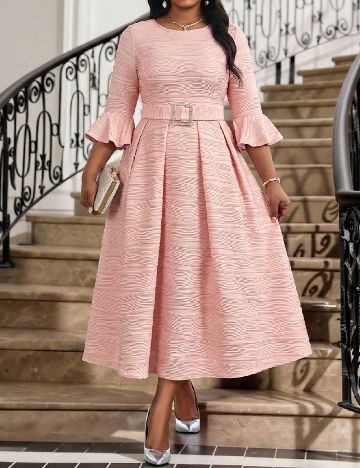 Rochie lunga SHEIN CURVE, roz