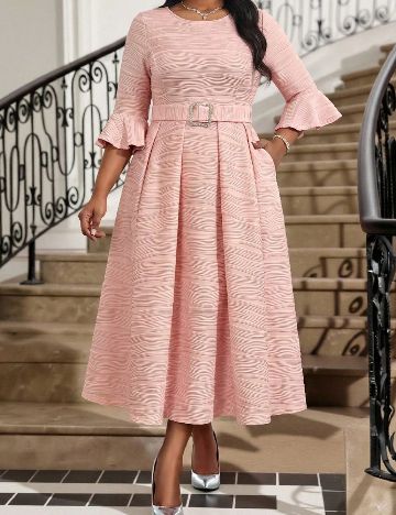 Rochie lunga SHEIN CURVE, roz