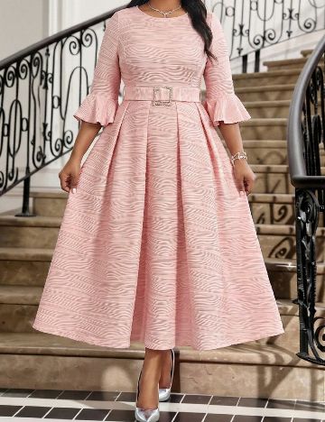 Rochie lunga SHEIN CURVE, roz