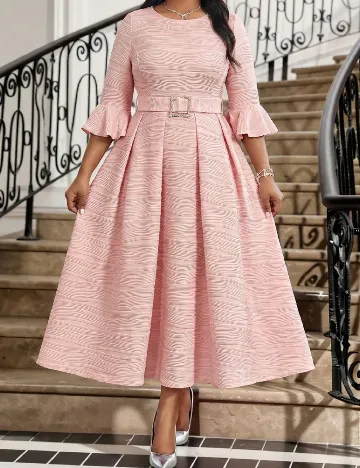 Rochie lunga SHEIN CURVE, roz