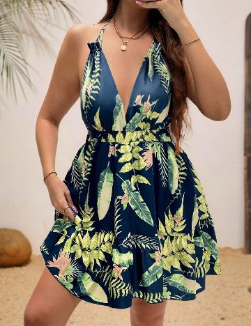 Rochie scurta SHEIN CURVE, bleumarin