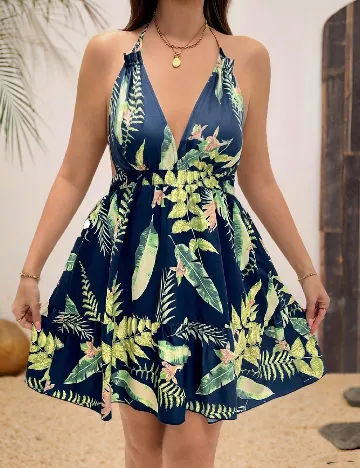 Rochie scurta SHEIN CURVE, bleumarin