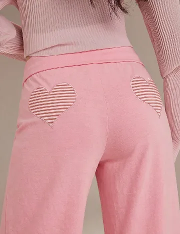Pantaloni SHEIN, roz