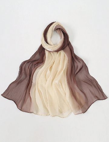 Esarfa SHEIN, crem/maro