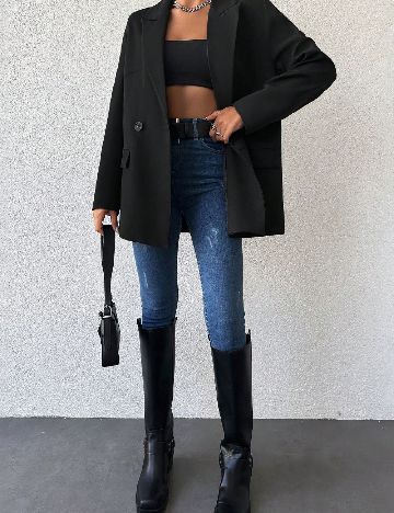 Sacou SHEIN, negru