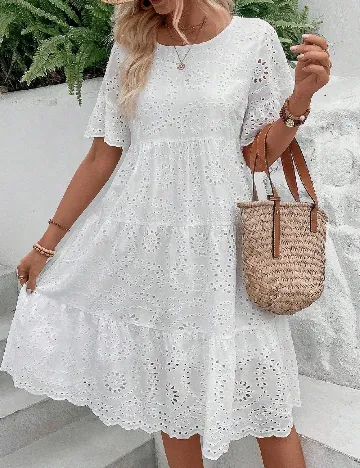 Rochie medie SHEIN, alb