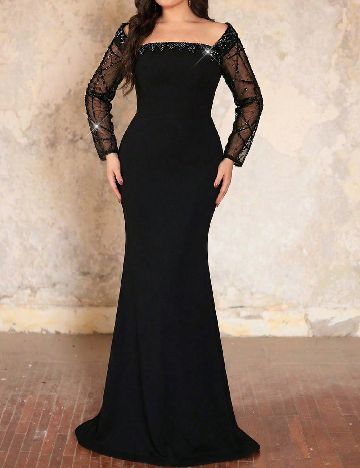 Rochie lunga SHEIN CURVE, negru