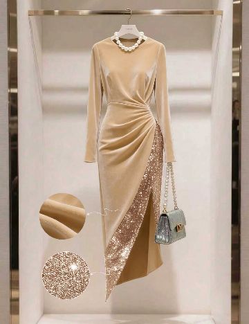 Rochie medie SHEIN, crem