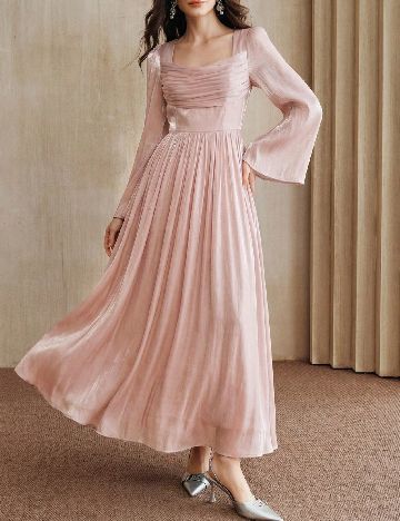 Rochie lunga Anewsta, roz