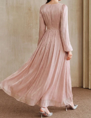 Rochie lunga Anewsta, roz