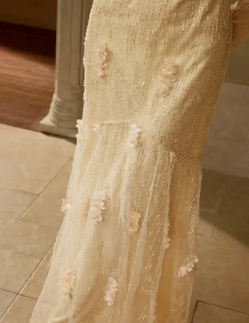 Rochie lunga MOTF, crem