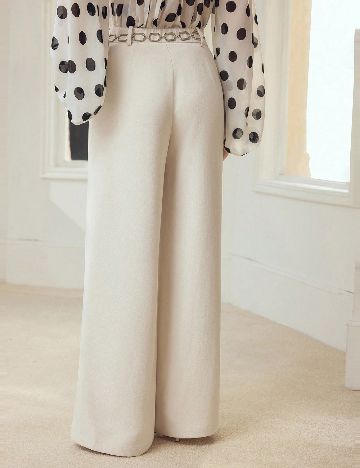 Pantaloni MOTF, ecru
