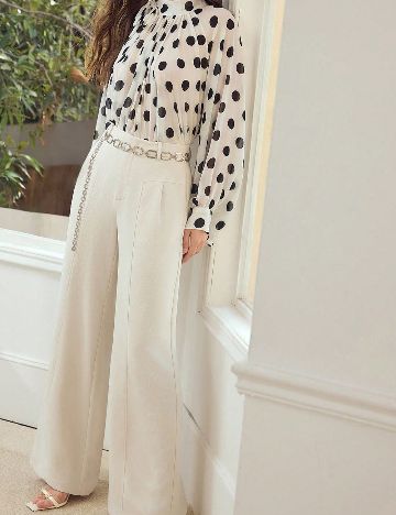 Pantaloni MOTF, ecru