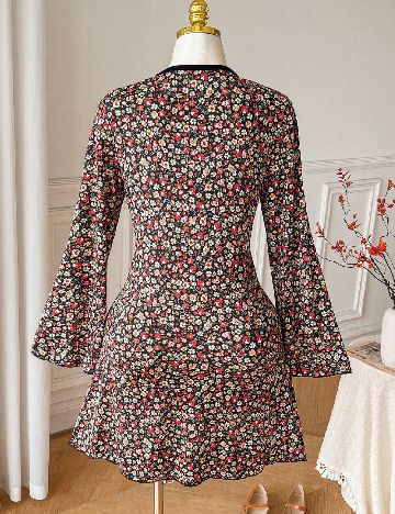 Rochie scurta SHEIN CURVE, floral print