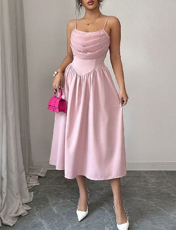 Rochie medie SHEIN, roz pudra