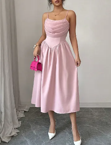 Rochie medie SHEIN, roz pudra
