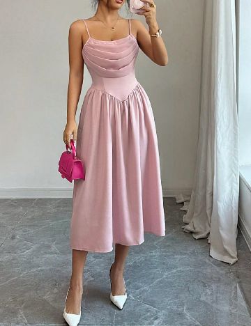 Rochie medie SHEIN, roz pudra
