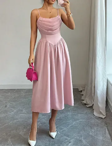 Rochie medie SHEIN, roz pudra