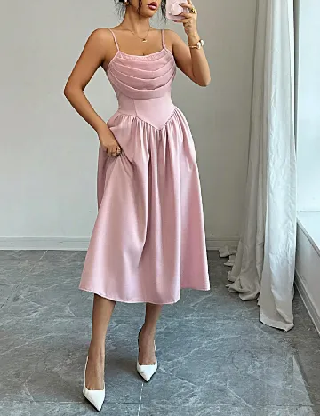 Rochie medie SHEIN, roz pudra