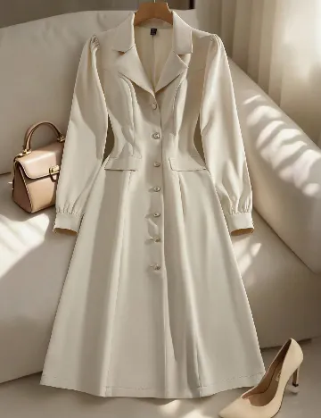 Rochie medie SHEIN, crem